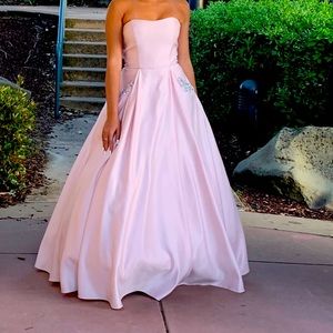 Pink princess prom dress